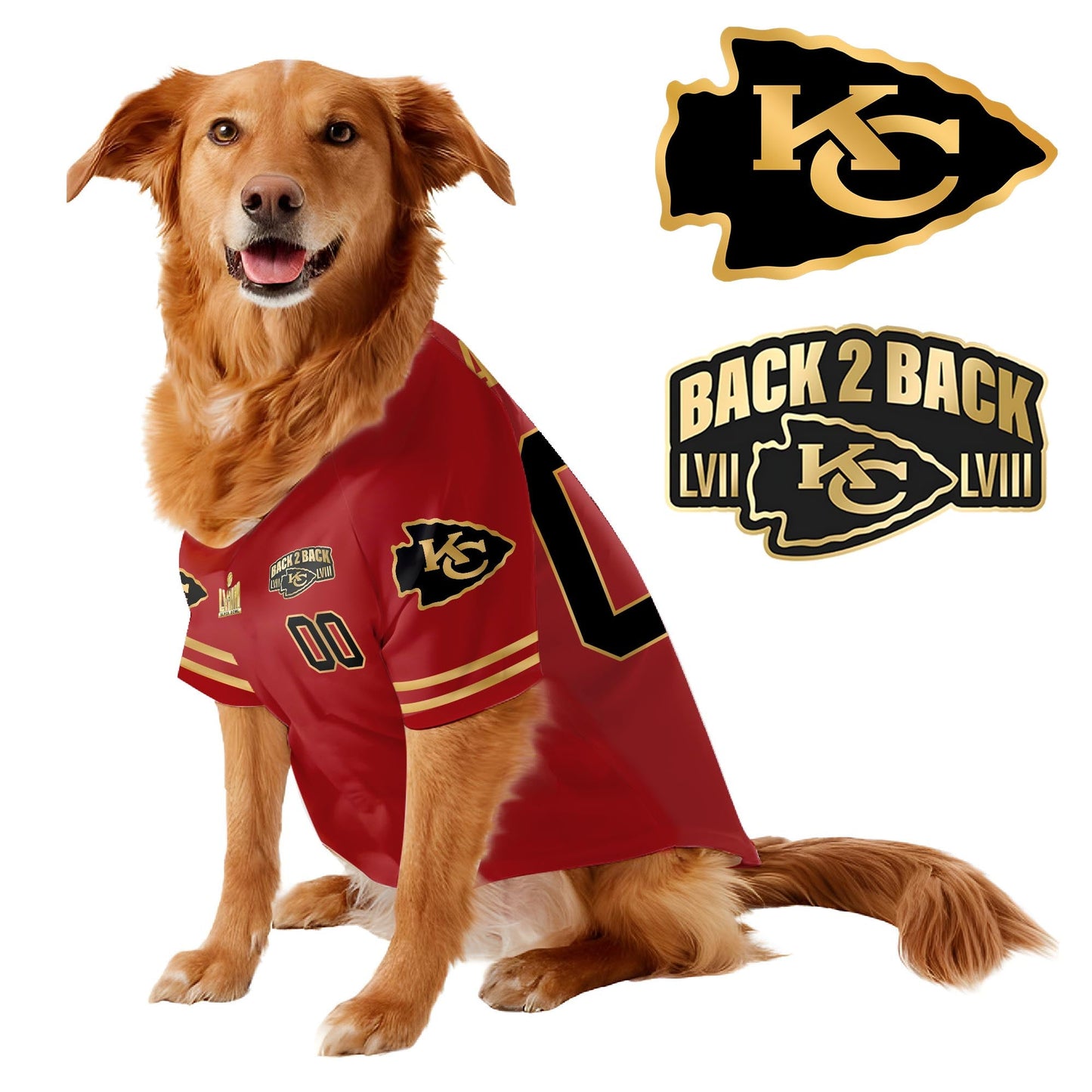 Kansas City Chiefs Super Bowl Champions Pet Coat - Gifts for Pet Lovers