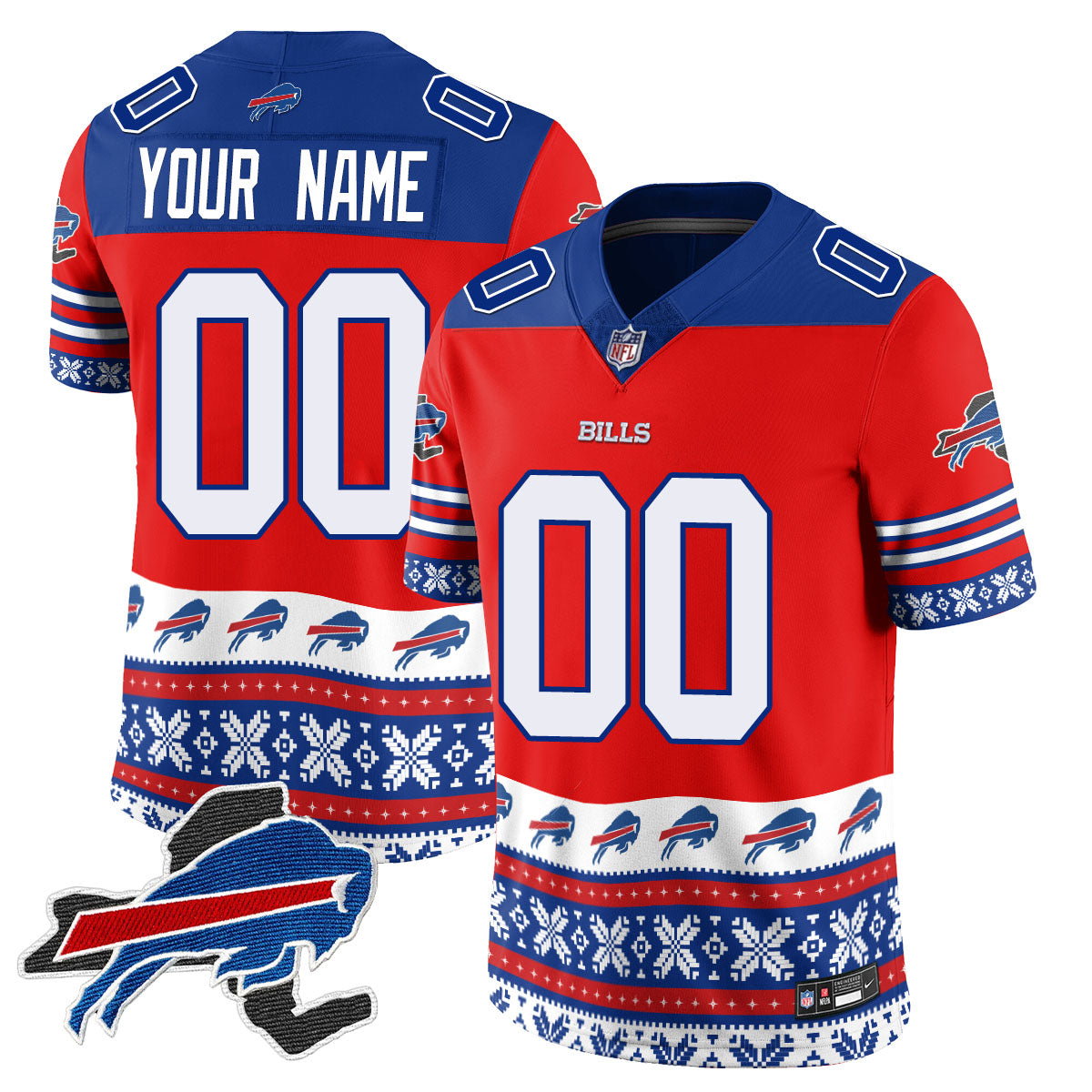 Custom Name/Gender Bills 2024 Christmas Vapor Limited Jersey N1 409VTTLJS033