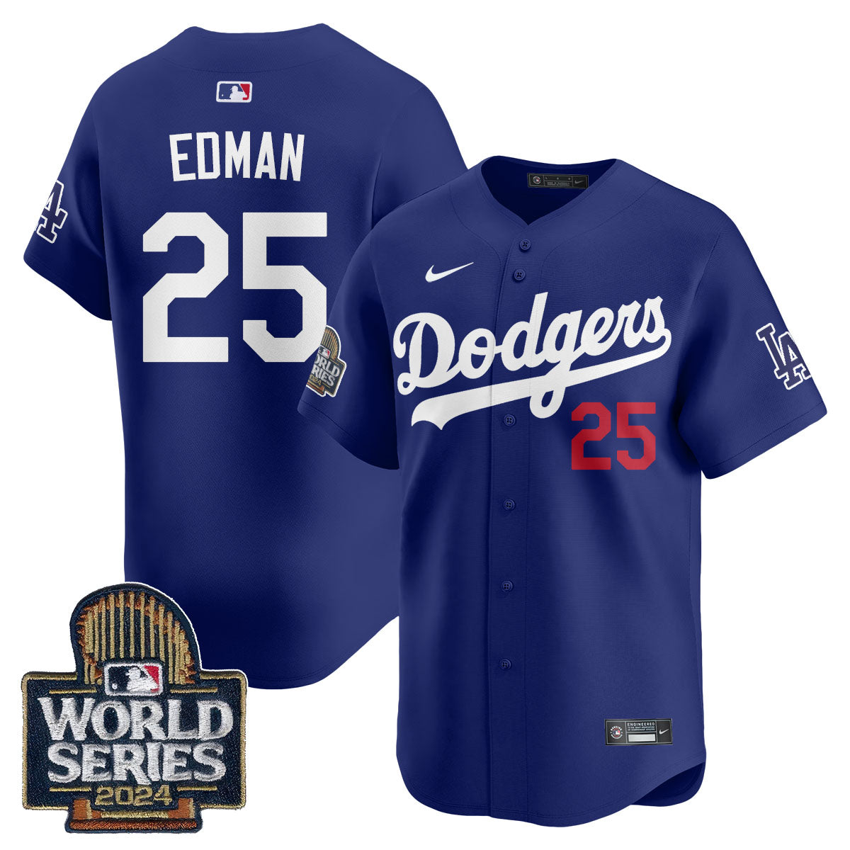 Los Angeles Dodgers World Series 2024 Jersey - All Stitched