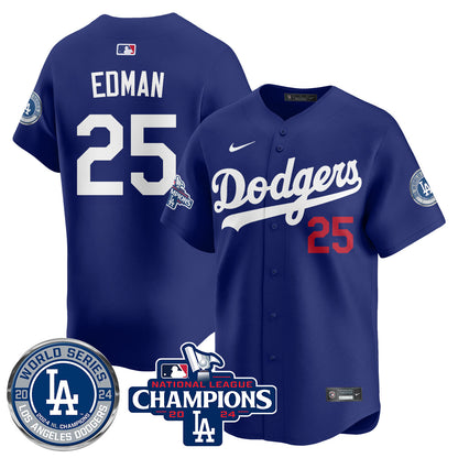 Los Angeles Dodgers World Series NL Champions Jersey - All Stitched