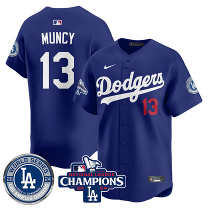 Los Angeles Dodgers World Series NL Champions Jersey - All Stitched