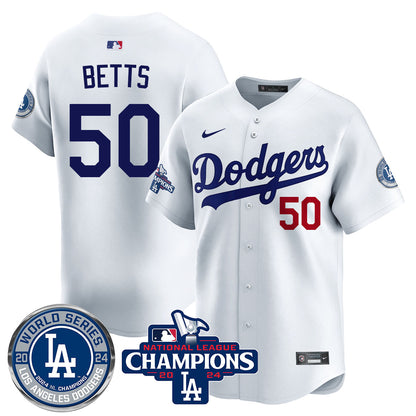 Los Angeles Dodgers World Series NL Champions Jersey - All Stitched