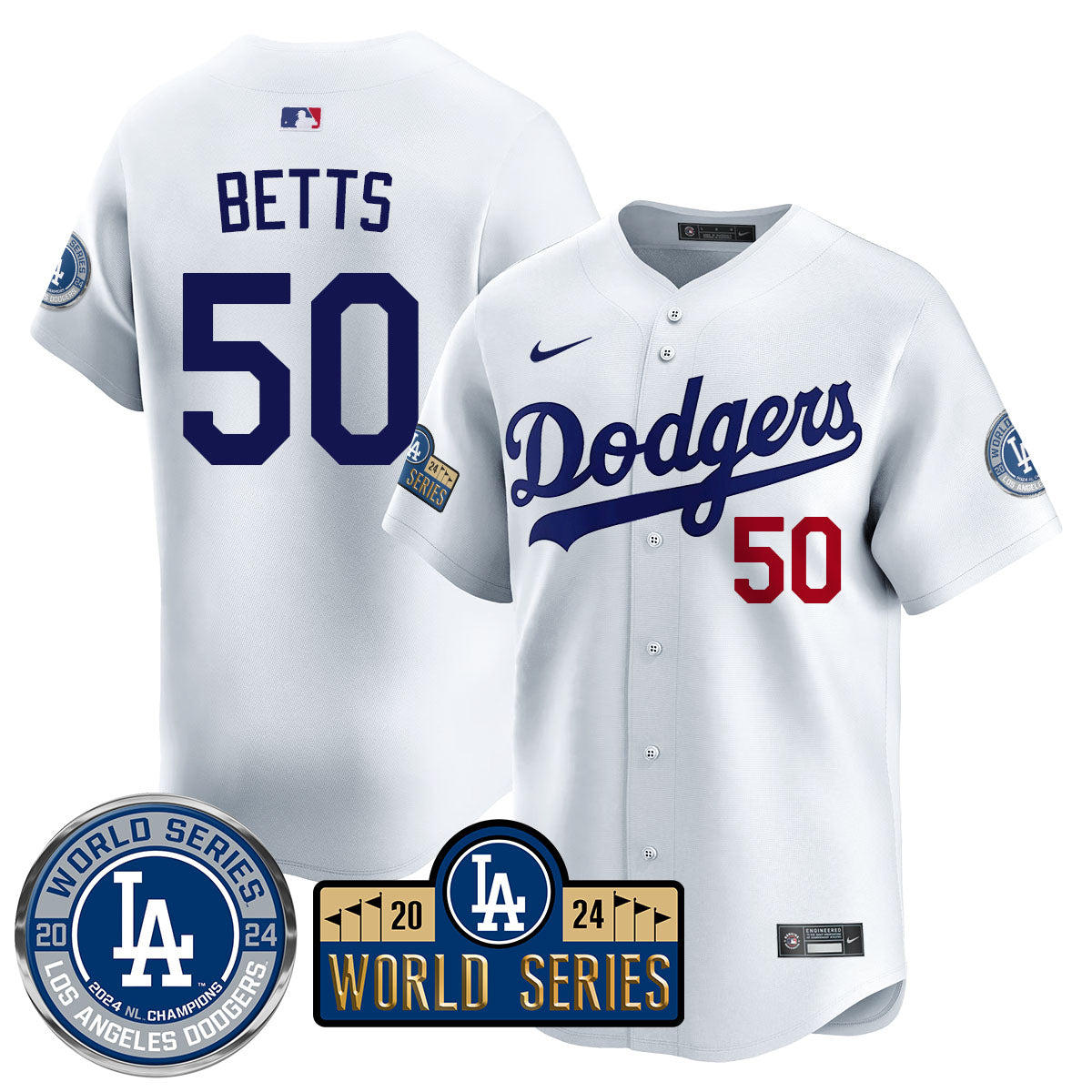 Los Angeles Dodgers World Series 2024 Jersey - All Stitched