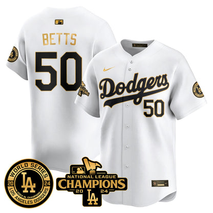 Los Angeles Dodgers World Series NL Champions Jersey - All Stitched