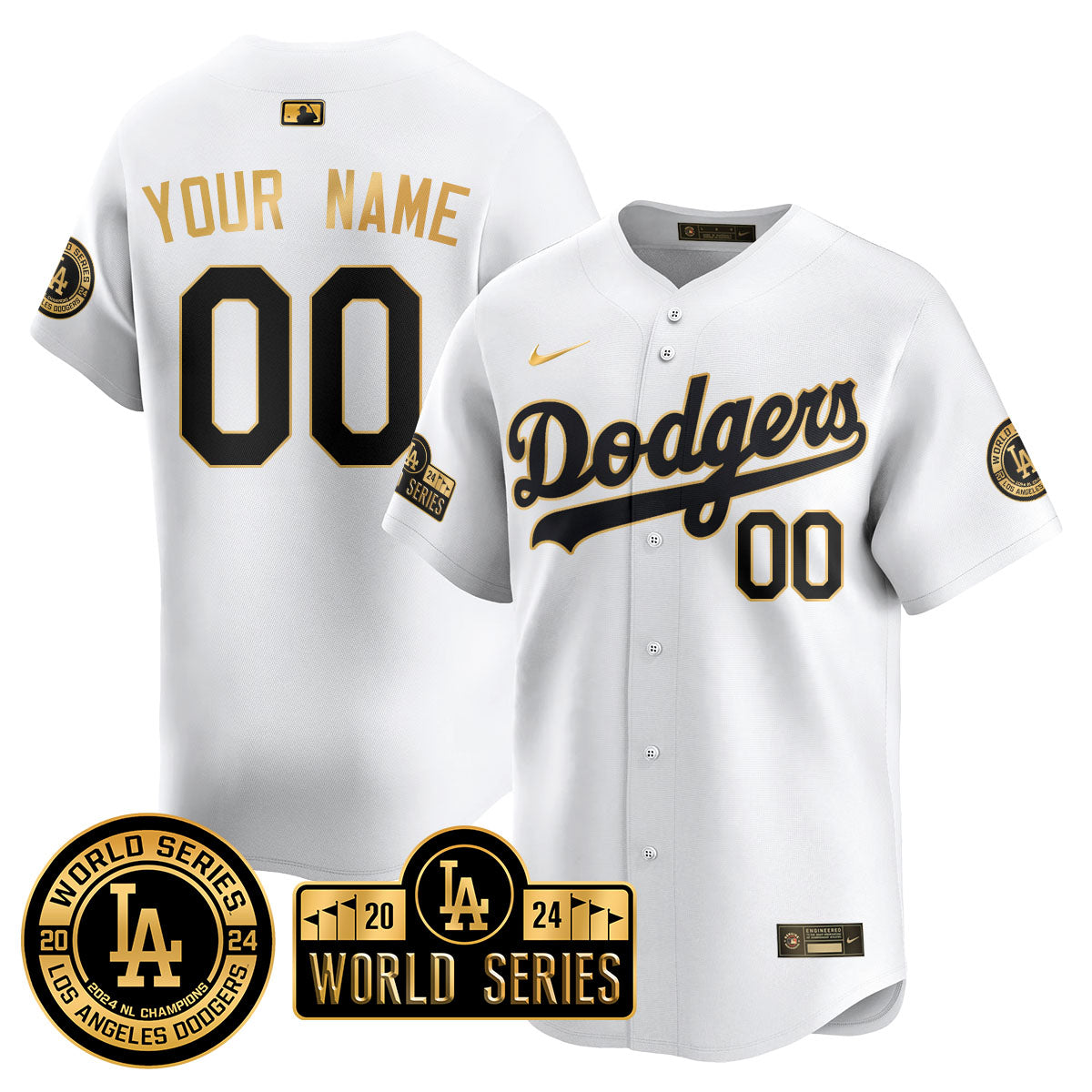 Los Angeles Dodgers World Series 2024 Custom Jersey - All Stitched