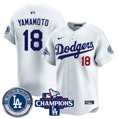 Los Angeles Dodgers World Series NL Champions Jersey - All Stitched