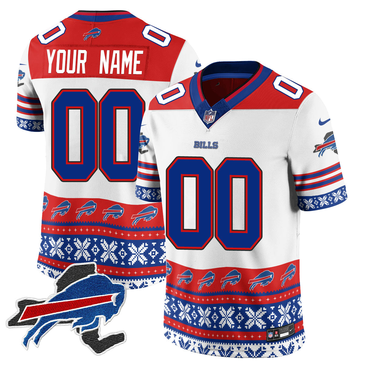 Custom Name/Gender Bills 2024 Christmas Vapor Limited Jersey N1 409VTTLJS033