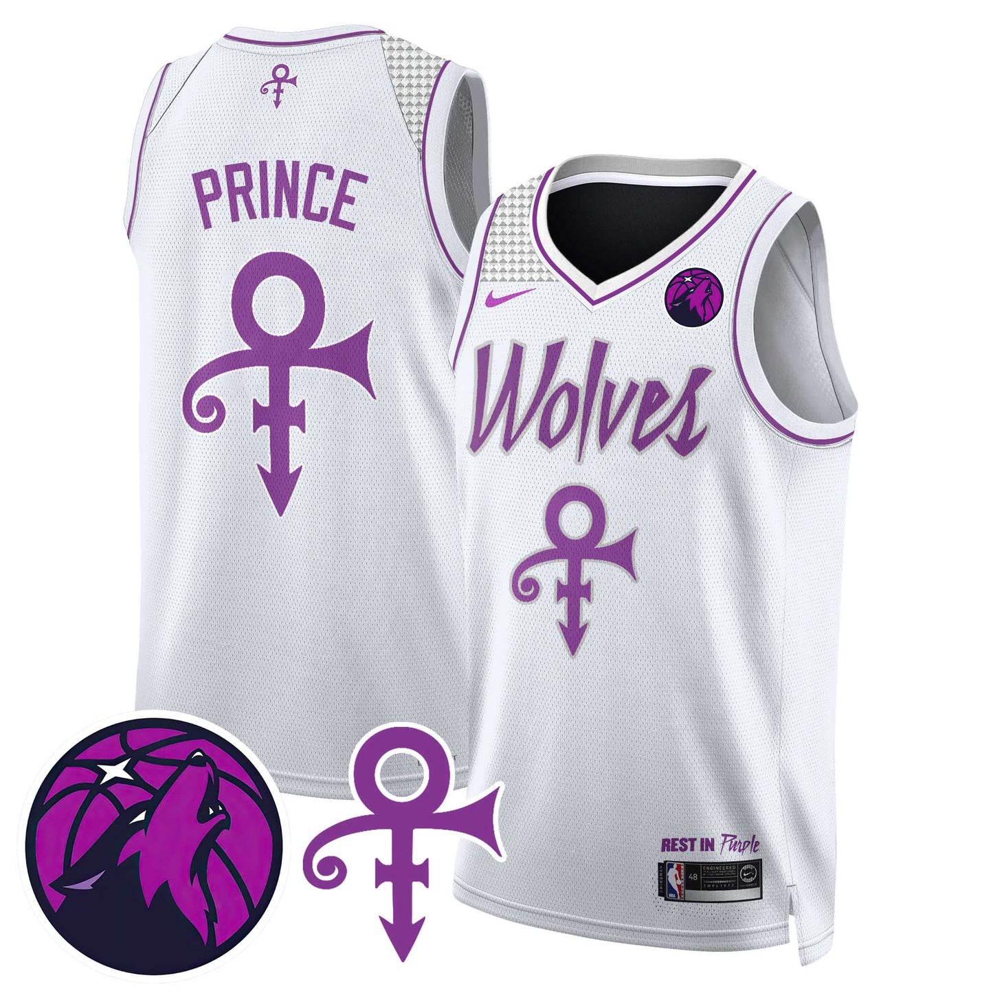 Minnesota Timberwolves Prince Jersey - All Stitched