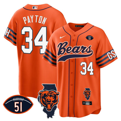 Bears Illinois Patch Baseball Jersey - All Stitched